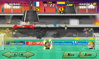 After Colombia has used his power shot, the stands are wrecked but the Death Mode background is gone, which is a mistake